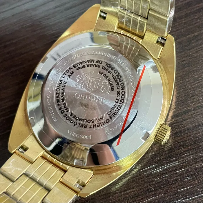 Orient 3 Estrelas Automático Heritage Dourado YN6GG004 Verde