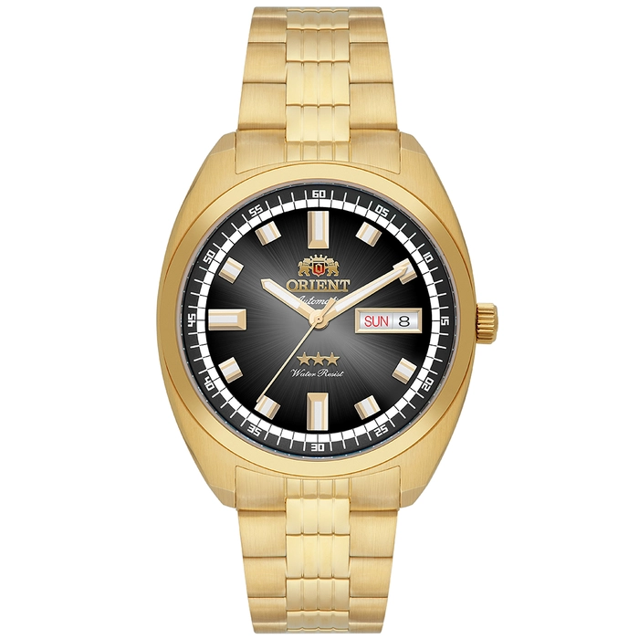 Orient 3 Estrelas Automático Heritage Dourado YN6GG004 Verde
