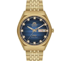 Orient 3 Estrelas Automático Heritage Dourado YN6GG014 azul - imagem 2