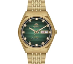 Orient 3 Estrelas Automático Heritage Dourado YN6GG014 verde - imagem 2