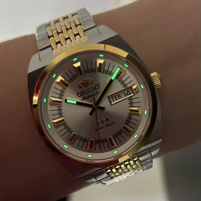 Orient 3 Estrelas Automático Heritage Misto YN6MM018 Prata