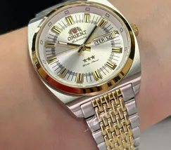 Orient 3 Estrelas Automático Heritage Misto YN6MM018 Prata - imagem 3