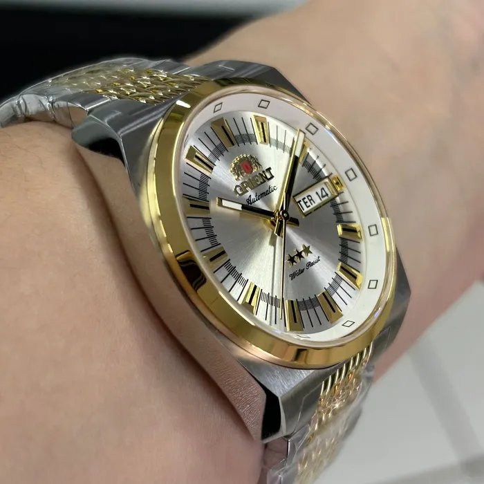 Orient 3 Estrelas Automático Heritage Misto YN6MM018 Prata