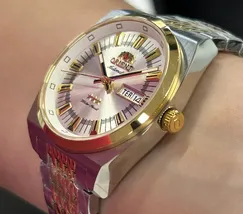 Orient 3 Estrelas Automático Heritage Misto YN6MM018 Prata - imagem 4