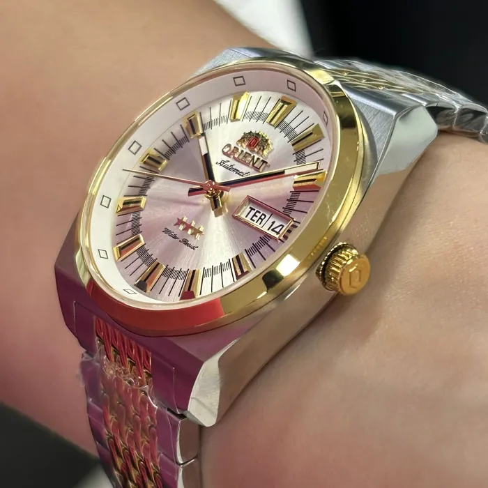 Orient 3 Estrelas Automático Heritage Misto YN6MM018 Prata