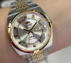 Orient 3 Estrelas Automático Heritage Misto YN6MM018 Prata - imagem 1