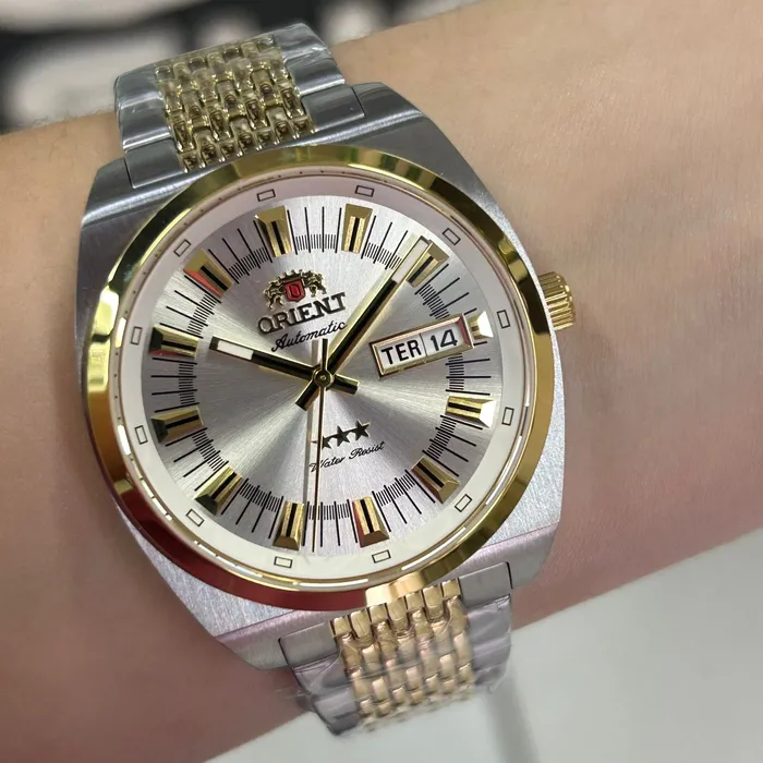 Orient 3 Estrelas Automático Heritage Misto YN6MM018 Prata