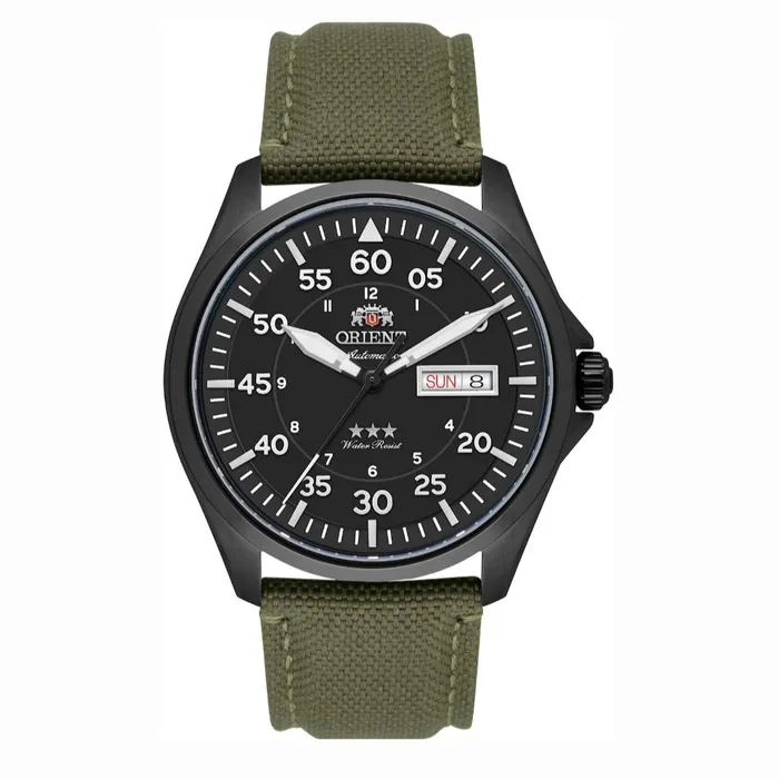 Orient 3 Estrelas Automático Sports Air IPBlack YN6PN009 preto