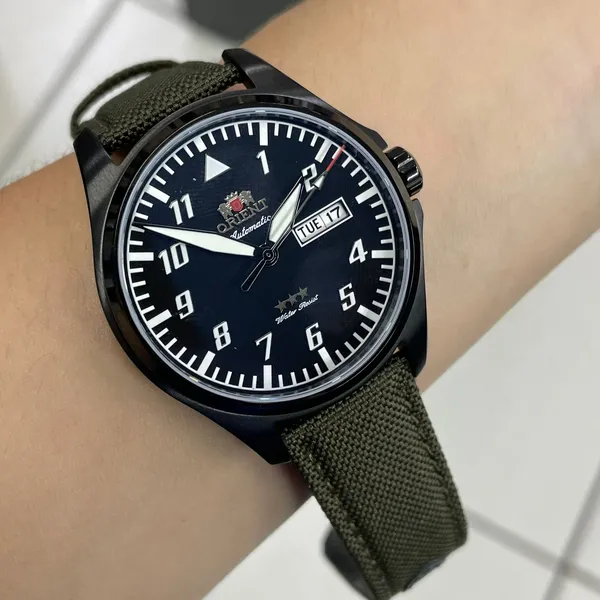 Orient 3 Estrelas Automático Sports Air IPBlack YN6PN010 preto