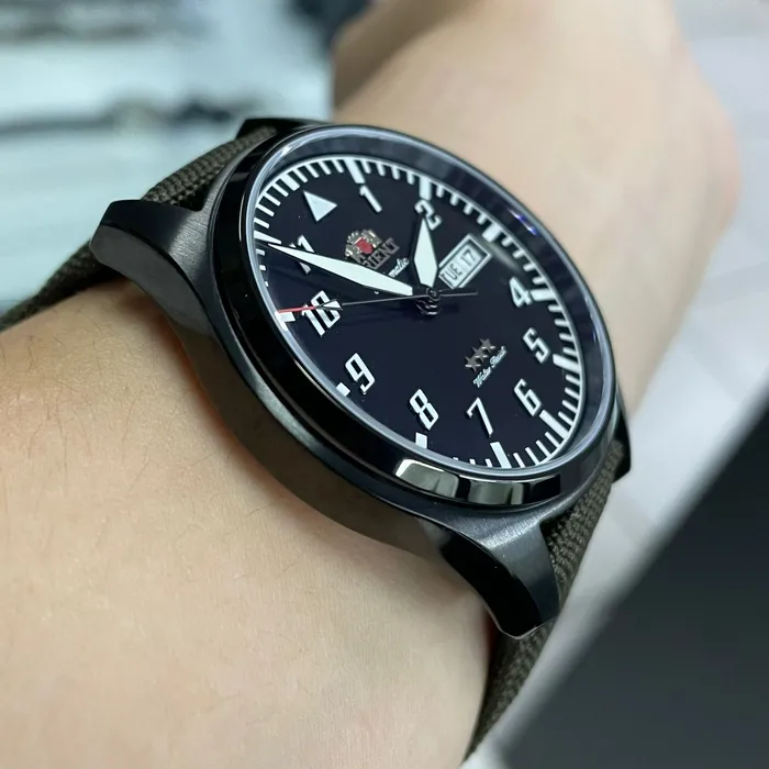 Orient 3 Estrelas Automático Sports Air IPBlack YN6PN010 preto