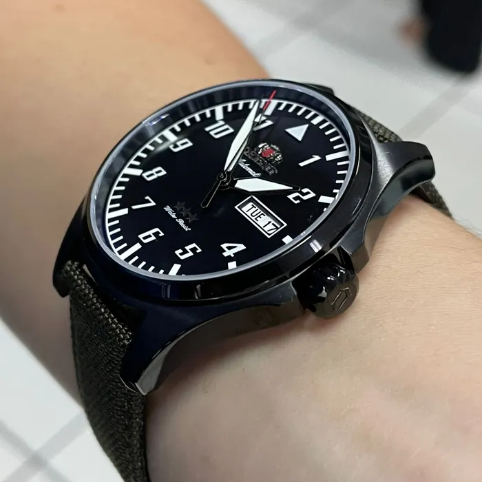 Orient 3 Estrelas Automático Sports Air IPBlack YN6PN010 preto