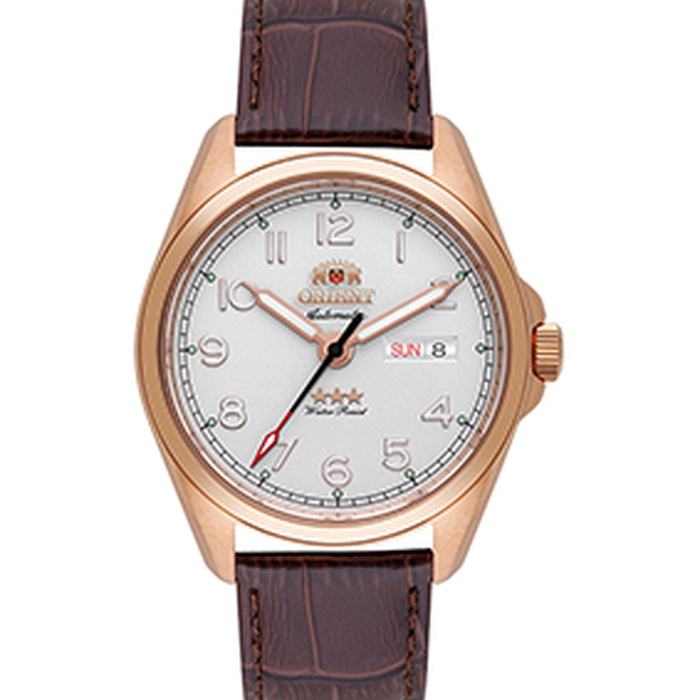 Orient 3 Estrelas Automático Elegance Rose Gold YN6RC006 Branco