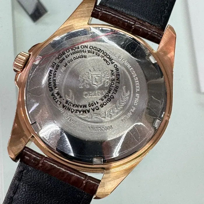 Orient 3 Estrelas Automático Elegance Rose Gold YN6RC006 Branco