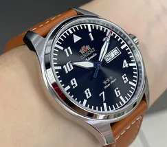 Orient 3 Estrelas Automático Sports Air Pilot YN6SC010 preto - imagem 3