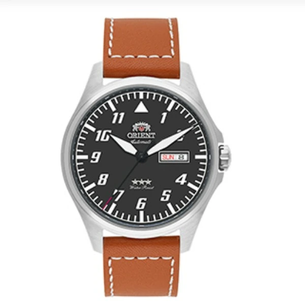 Orient 3 Estrelas Automático Sports Air Pilot YN6SC010 preto