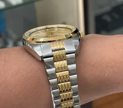 Orient 3 Estrelas Automático Heritage Dourado YN6TT004 Azul - imagem 4