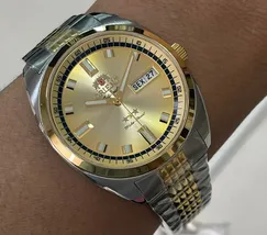 Orient 3 Estrelas Automático Heritage Dourado YN6TT004 Azul - imagem 1