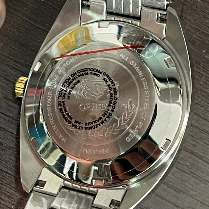 Orient 3 Estrelas Automático Heritage Dourado YN6TT004 Azul