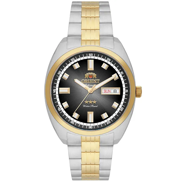 Orient 3 Estrelas Automático Heritage Misto YN6TT004 Preto
