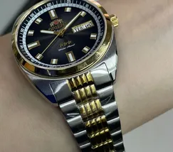 Orient 3 Estrelas Automático Heritage Dourado YN6TT004 Preto - imagem 5