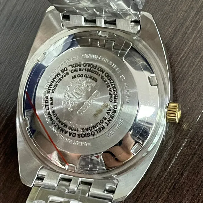 Orient 3 Estrelas Automático Heritage Dourado YN6TT005 Azul