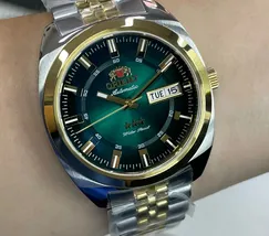 Orient 3 Estrelas Automático Heritage Dourado YN6TT005 Verde - imagem 1