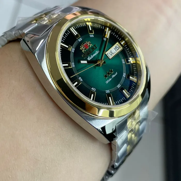 Orient 3 Estrelas Automático Heritage Dourado YN6TT005 Verde