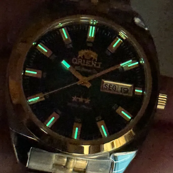 Orient 3 Estrelas Automático Heritage Dourado YN6TT005 Verde