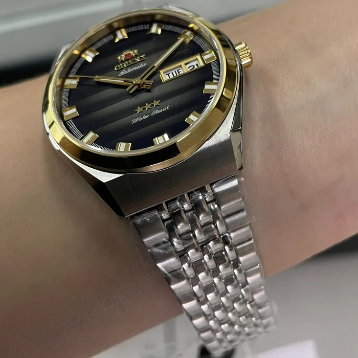 Orient 3 Estrelas Automático Heritage Misto YN6TT014 Preto