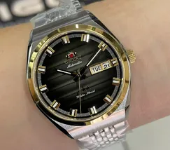 Orient 3 Estrelas Automático Heritage Misto YN6TT014 Preto - imagem 1