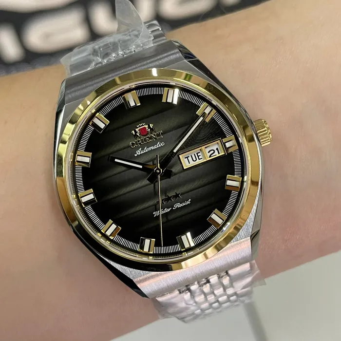 Orient 3 Estrelas Automático Heritage Misto YN6TT014 Preto