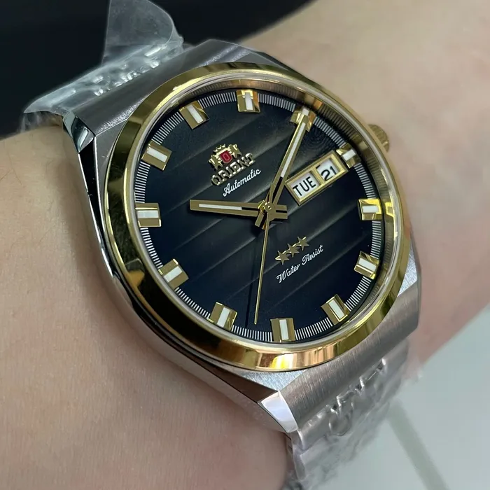 Orient 3 Estrelas Automático Heritage Misto YN6TT014 Preto