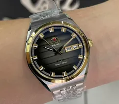 Orient 3 Estrelas Automático Heritage Misto YN6TT014 Preto - imagem 6