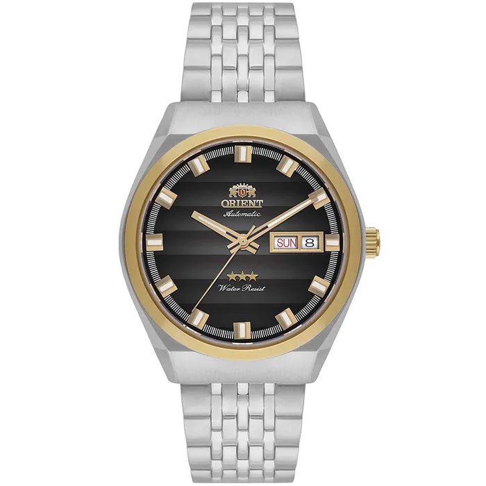 Orient 3 Estrelas Automático Heritage Misto YN6TT014 Preto