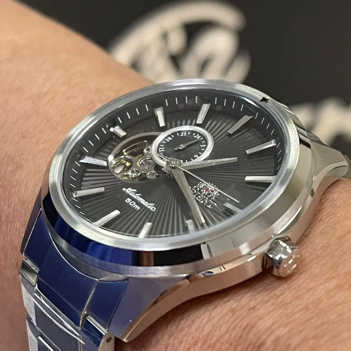 Orient Classico Automático Open heart NH3SS005 Grafite