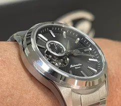 Orient Classico Automático Open heart NH3SS005 Grafite - imagem 4