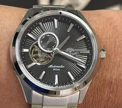 Orient Classico Automático Open heart NH3SS005 Grafite - imagem 6