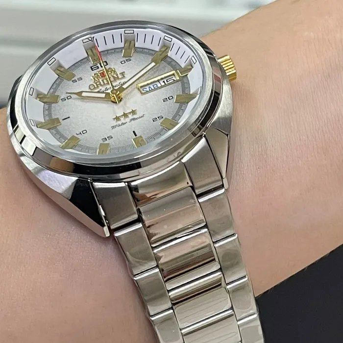 Orient 3 EStrelas Automático Classico NH3SS006 Branco