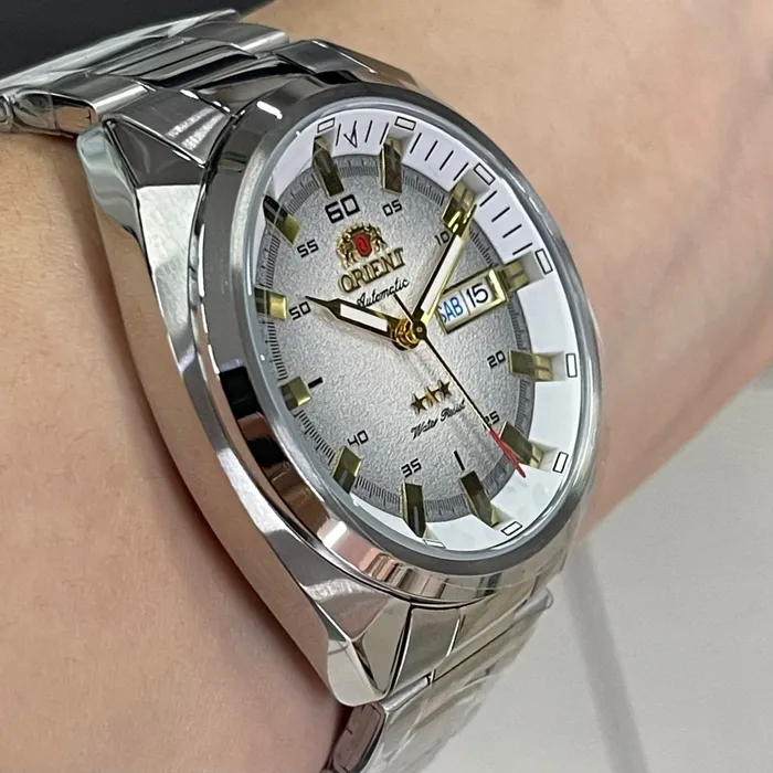 Orient 3 EStrelas Automático Classico NH3SS006 Branco