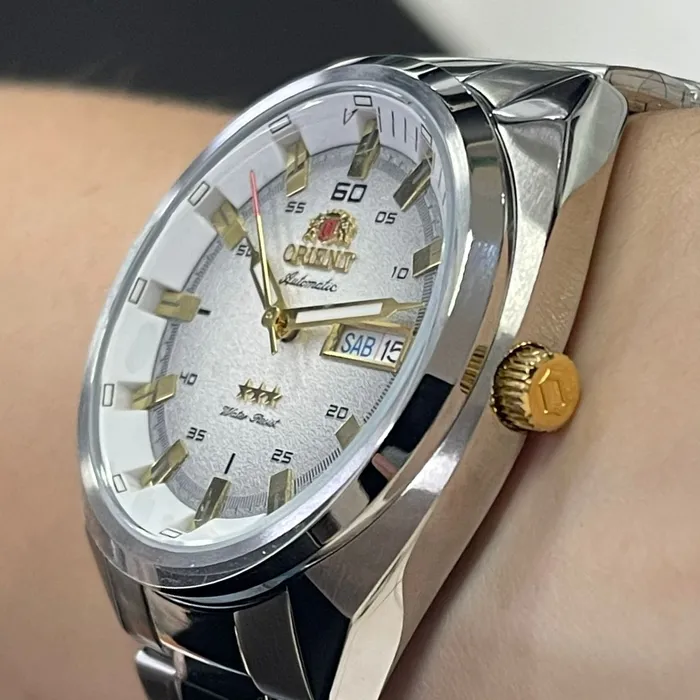 Orient 3 EStrelas Automático Classico NH3SS006 Branco