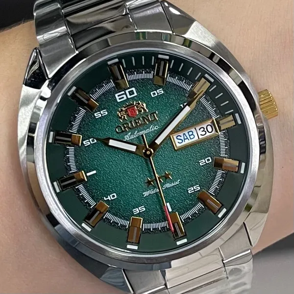 Orient 3 EStrelas Automático Classico NH3SS006 Verde