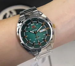 Orient 3 EStrelas Automático Classico NH3SS006 Verde - imagem 6