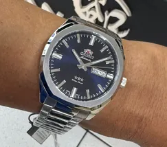 Orient 3 EStrelas Automático Classico NH3SS008 Azul - imagem 6