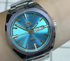 Orient 3 EStrelas Automático Classico NH3SS008 Azul Celeste - imagem 1