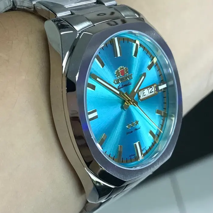 Orient 3 EStrelas Automático Classico NH3SS008 Azul Celeste