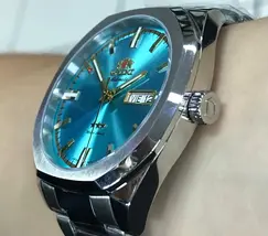 Orient 3 EStrelas Automático Classico NH3SS008 Azul Celeste - imagem 4