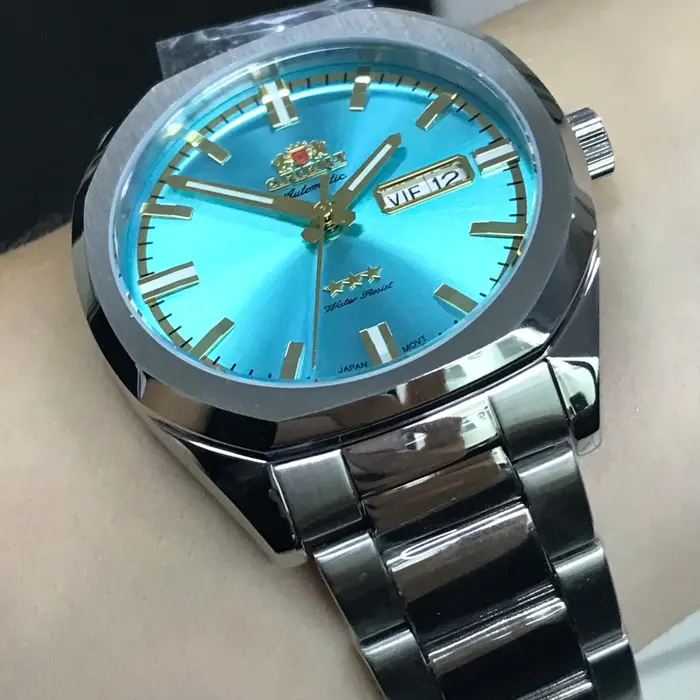 Orient 3 EStrelas Automático Classico NH3SS008 Azul Celeste