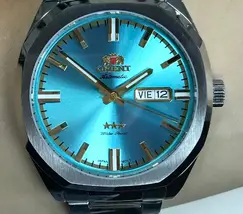 Orient 3 EStrelas Automático Classico NH3SS008 Azul Celeste - imagem 6