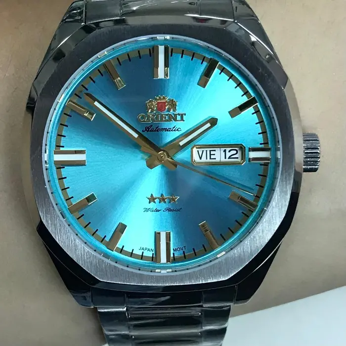 Orient 3 EStrelas Automático Classico NH3SS008 Azul Celeste