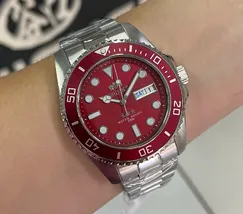 Relógio Orient 3 Estrelas Automático NH3SS009 Vermelho 42mm | Taniguchi Relógios - imagem 1